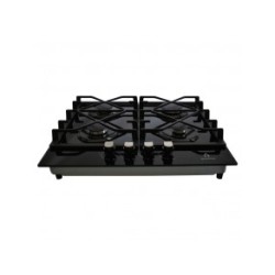 Parrilla de gas empotrable de 4 quemadores de cristal templado 4Q-TG-60 Marca Supra